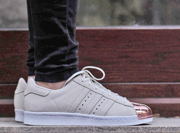 Adidas Wmns Superstar 80's Metal Toe Off White Copper Metallic (6)