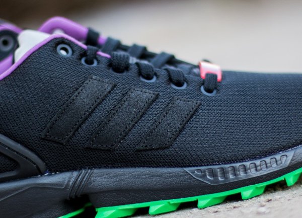 Adidas ZX Flux RS (Core Black Flash Lime Periwinkle) (6)