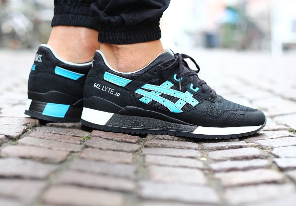 Asics Gel Lyte 3 Metro Black Atomic Blue pas cher (3)