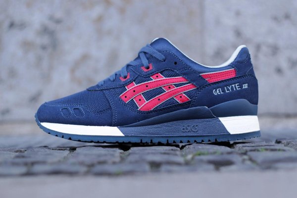 Asics Gel Lyte 3 Metro Indian Ink Tango Red pas cher (2)