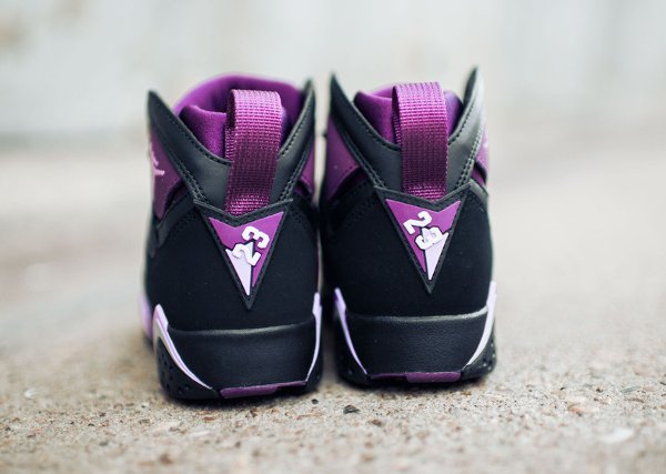 Basket Nike Air Jordan 7 Black Fuchsia Glow Mulberry Wolf Grey (femme) (4)