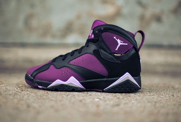 Basket Nike Air Jordan 7 Black Fuchsia Glow Mulberry Wolf Grey (femme) (8)