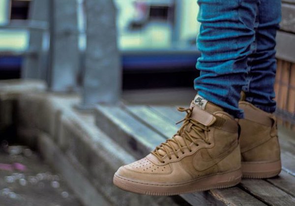 nike air force 1 high flax wheat