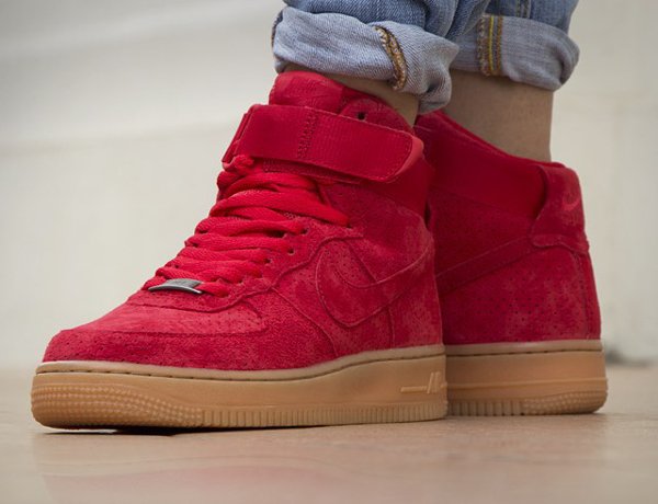 Nike Air Force 1 High Suede Red Gum (1)