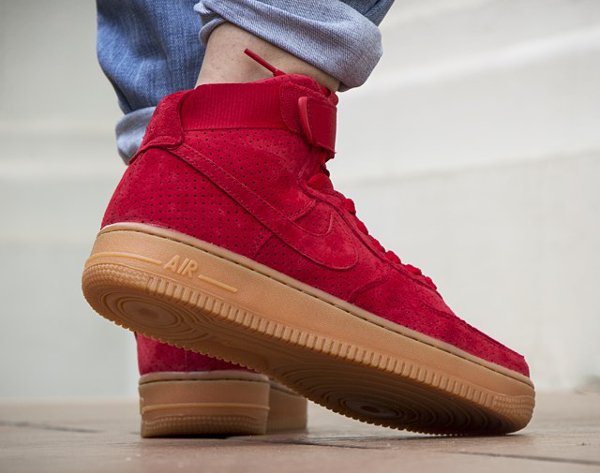 Nike Air Force 1 High Suede Red Gum (2)