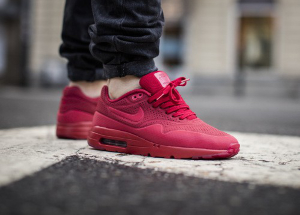 Nike Air Max 1 Ultra Moire Triple Red Ruby pas cher(1)