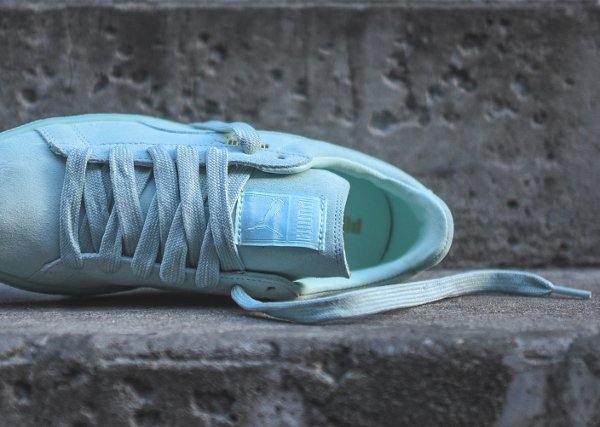 Puma Suede Classic + Mono Iced en daim bleu turquoise (2)