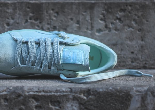 Puma Suede Classic + Mono Iced en daim bleu turquoise (2)