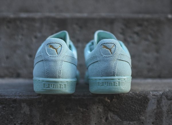 Puma Suede Classic + Mono Iced en daim bleu turquoise (4)