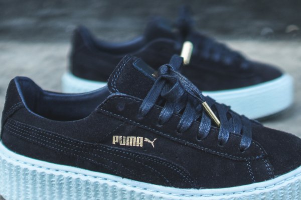 Puma Suede Creepers x Rihanna daim noir et semelle bleue (7)