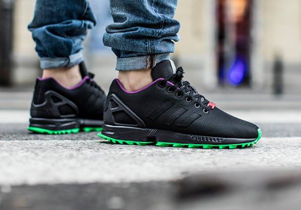 zx flux noir et vert