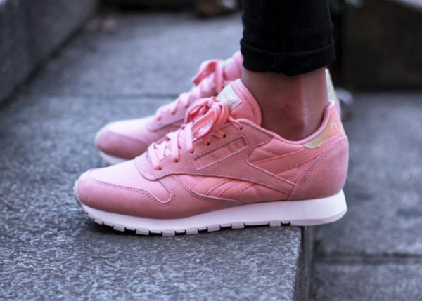 reebok classic leather bleu femme