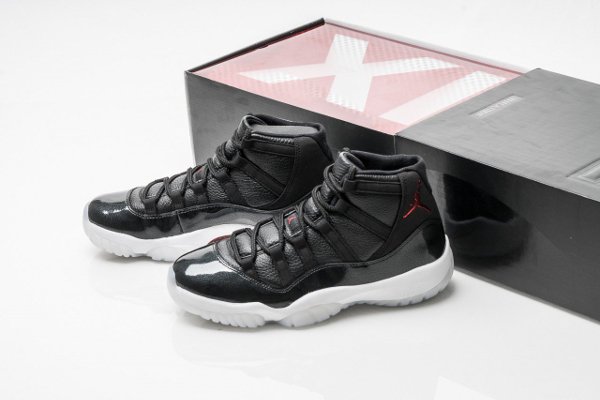 basket air jordan 11 black gym red (2)