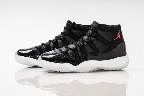 basket air jordan 11 black gym red (3)