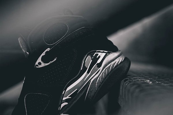 chaussure air jordan 8 retro black white light graphite (11)