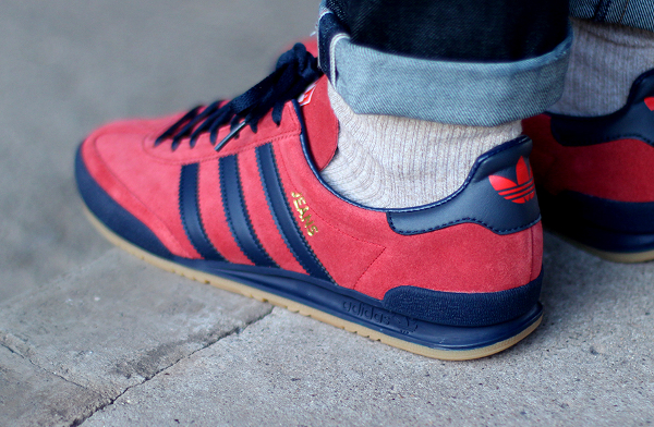 adidas jeans blue and red