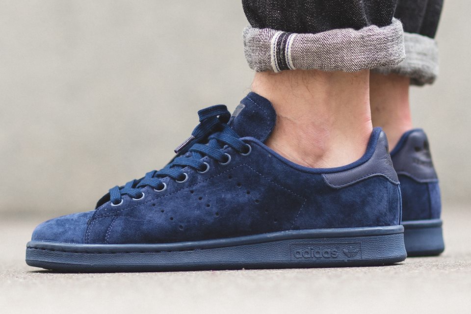 stan smith bleu en daim