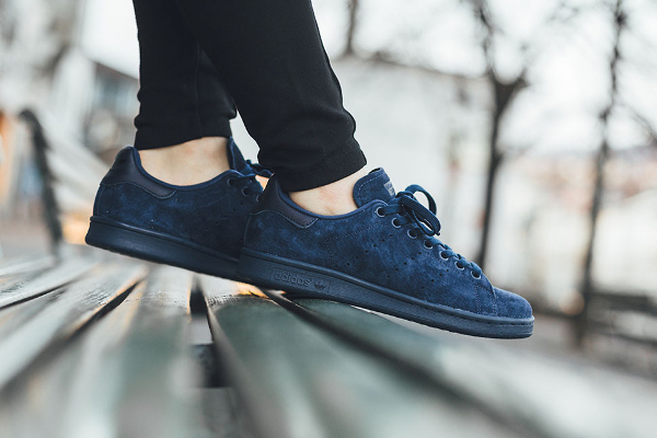 adidas stan smith suede bleu marine