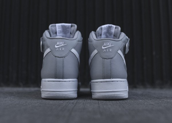 Nike Air Force 1 Mid 07 Leather cuir gris (3)