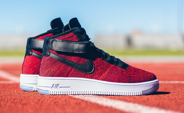 Nike Air Force 1 Ultra Flyknit Black University Red (1)