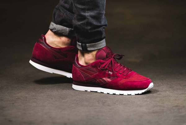 Reebok Classic Leather NP Tonal Burgundy Triathlon Red pas cher (9)