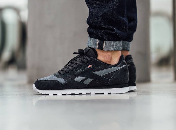 Reebok Classic Leather NP Tonal Coal Alloy Black pas cher