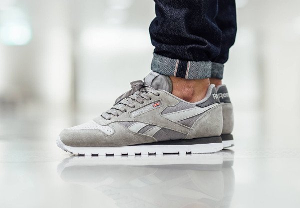 reebok classic leather gris