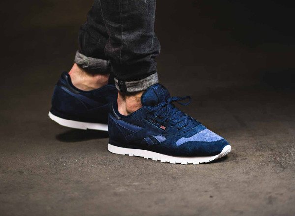 Reebok Classic Leather NP Tonal Navy Blue pas cher