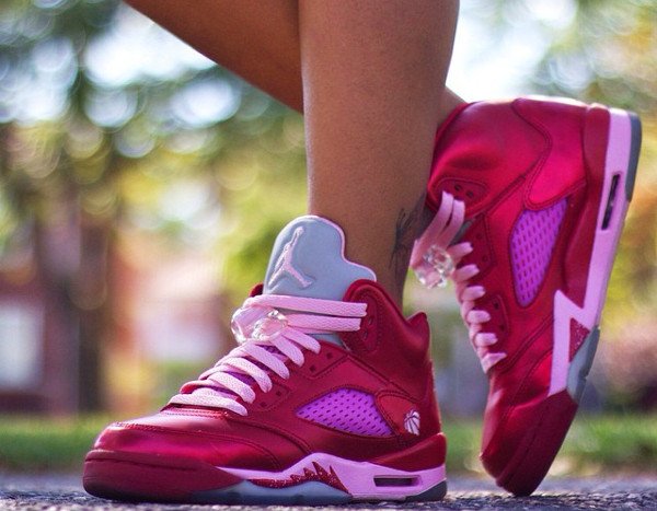 (2013) Air Jordan 5 Valentine s day Gym Red Ion Pink - @ivoniceeeee