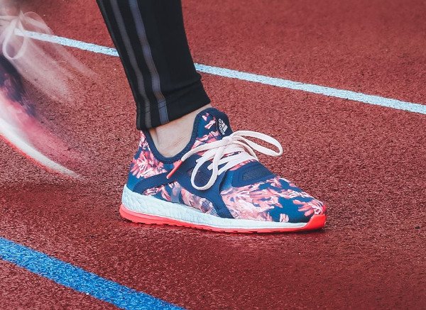 Adidas Pureboost X Floral femme Mineral Blue Halo Pink (2)