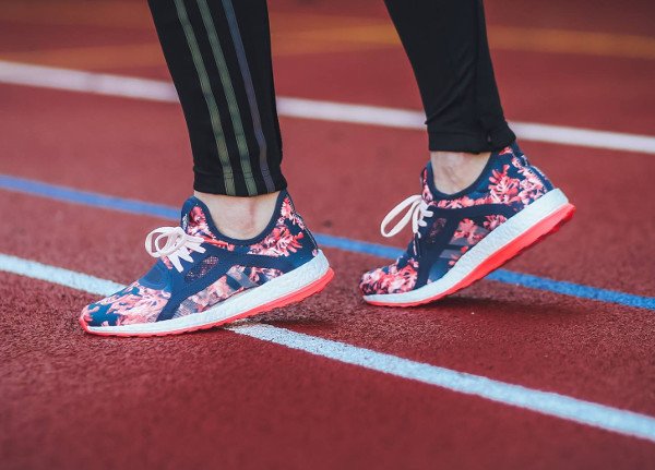 Adidas Pureboost X Floral femme Mineral Blue Halo Pink (3)