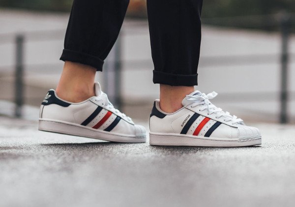 adidas superstar rouge et bleu