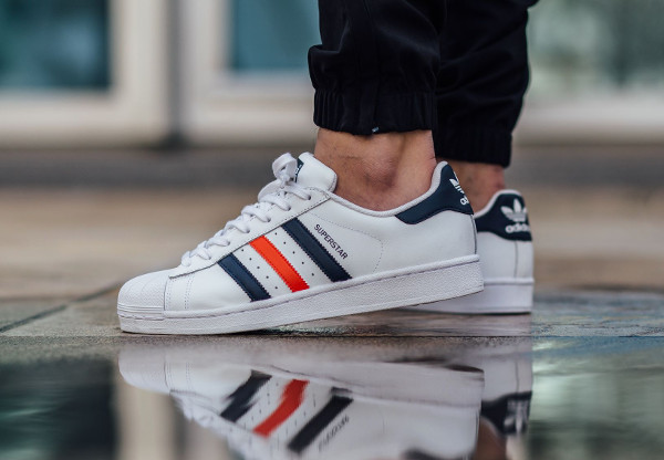 adidas superstar foundation bleu blanc rouge