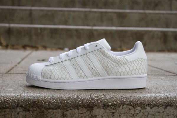 Adidas Superstar W White Reptile (blanc) (1)