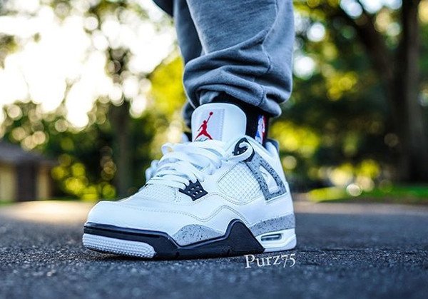 Air Jordan 4 Retro Cement Nike Air 2016 pas cher (4)