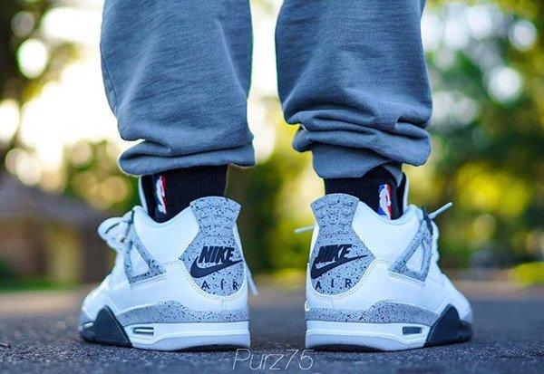 Air Jordan 4 Retro Cement Nike Air 2016 pas cher (5)