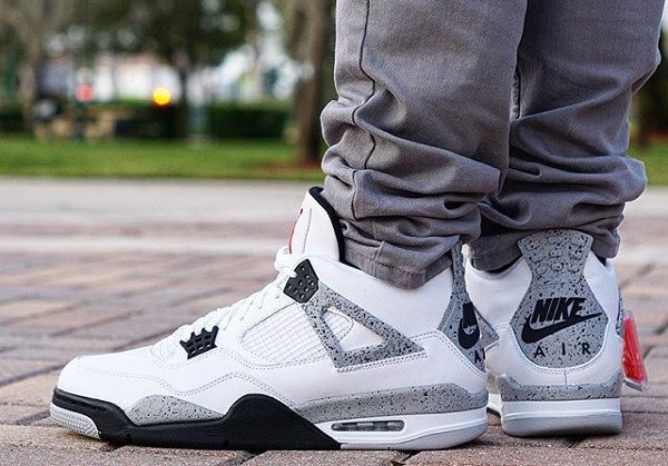 Air Jordan 4 Retro Cement Nike Air 2016 pas cher (6)