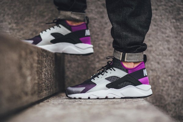 Nike Air Huarache Run Ultra Black Wolf Grey Purple (1)