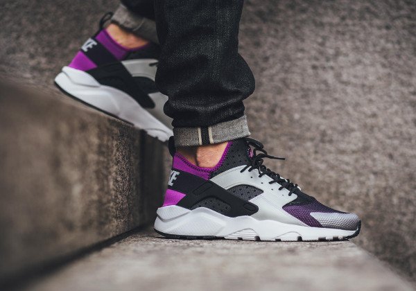 Nike Air Huarache Run Ultra Black Wolf Grey Purple pas cher