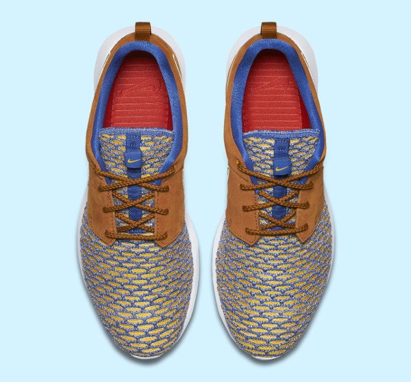 Nike Roshe NM Flyknit Premium Game Royal Metallic Gold GrainTawny (3)