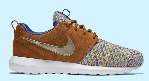 Nike Roshe NM Flyknit Premium Game Royal Metallic Gold GrainTawny (6)