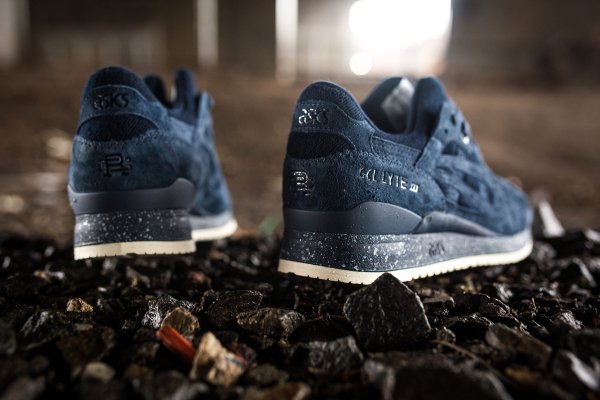 Reigning Champ x Asics Gel-Lyte 3 Navy pas cher (1)