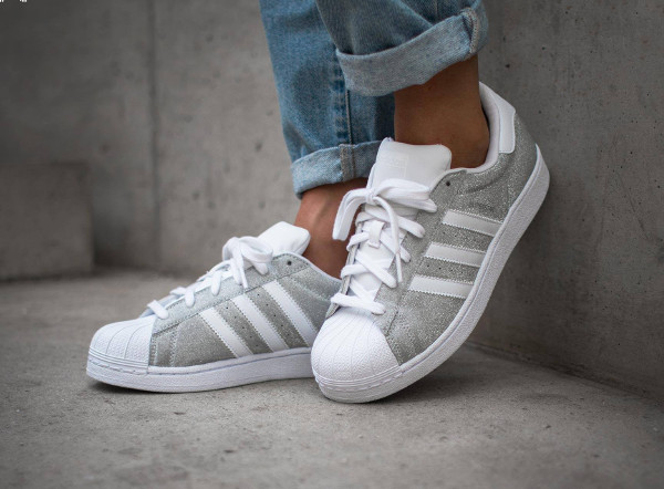 adidas superstar femme argenté pailleté