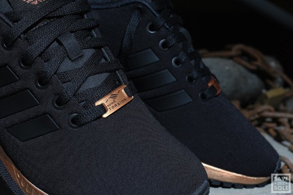 adidas originals zx flux black metallic copper