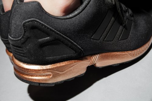 adidas black and bronze flux