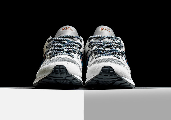 Gros plan sur la Asics Gel Lyte V Grey Legion Blue