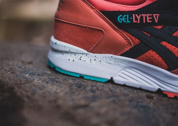 Asics Gel Lyte V Miami Coral Black (4)