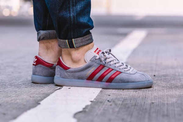 Basket Adidas Hochelaga SPZL Suede Light Onix Red pas cher (1)