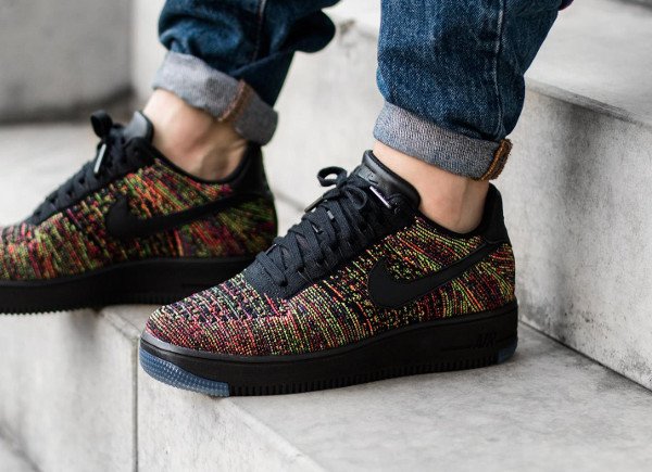 Nike Air Force 1 Flyknit basse Multicolor