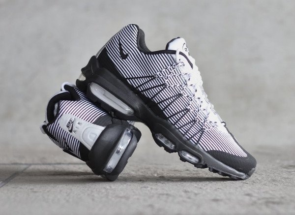 Nike Air Max 95 Ultra Jacquard White Black Metallic Silver (6)